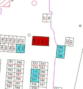 Mindestenens placering på Dragør kirkegård